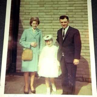 First communion, circa 1967 - photo courtesy Kathy Carroll