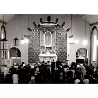 A wedding in the new church in 1967