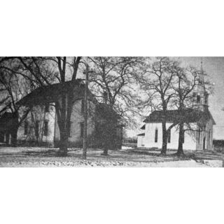 New Salem Church and Parsonage when located in the country