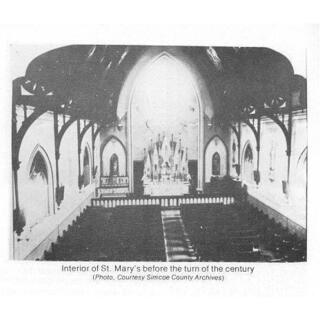 Interior of St. Mary's Church at time of Canada's Confederation