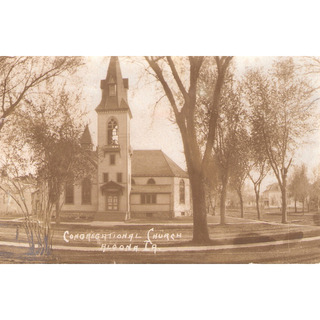 A postcard of First Congregational Church as it looked at the end of the 19th Century