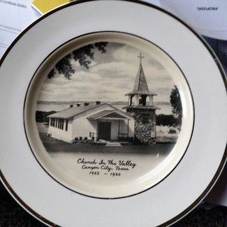 Church in the Valley 1963-1966 commemorative plate. Photo courtesy Michael Harwell Sr.