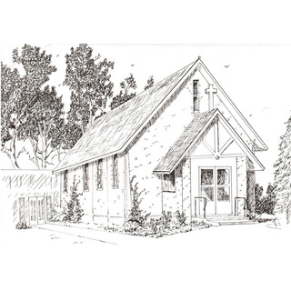 A historic rendering of All Saints