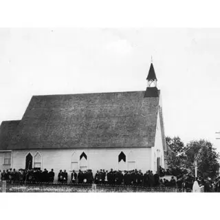 Birtle Presbyterian Church - photo courtesy of Birdtail Country Museum - http://www.mhs.mb.ca/docs/sites/birdtailmuseum.shtml