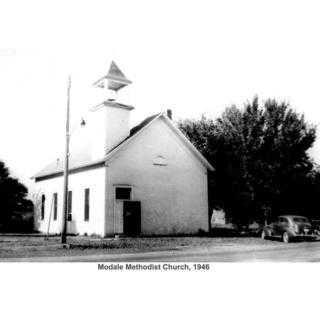 Modale Methodist Church, 1946 - photo courtesy of Don Coffin