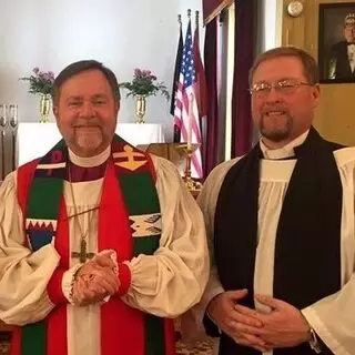 Bp. Frank Lyons and Deacon Jim Harkness