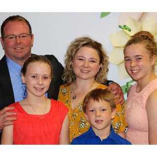 Pastor Chad Perdue and family