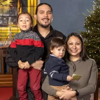 Pastor TJ Valtierra, wife Chelsea and sons Thomas & Moses